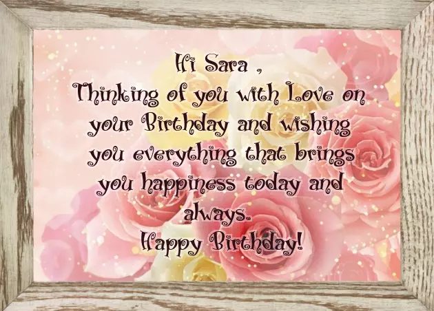 Happy Birthday Dear Sara Happy Birthday Dear Sara