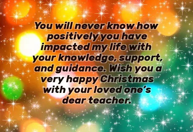 Merry Christmas Teacher Quotes