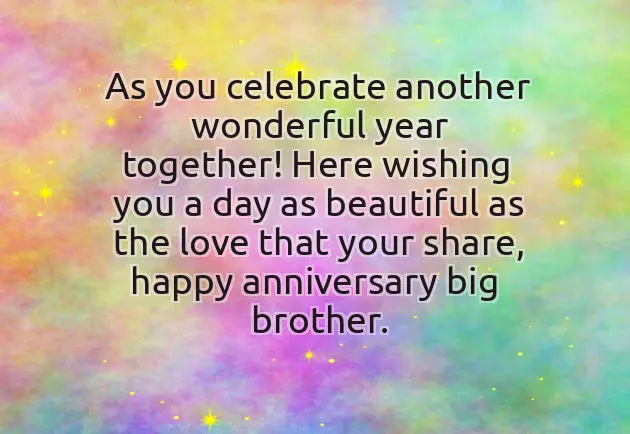 Wedding Anniversary Wishes To Bhaiya And Bhabhi