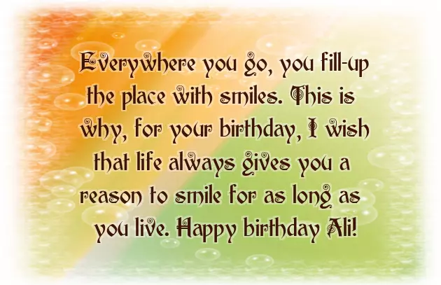 Happy Birthday Ali