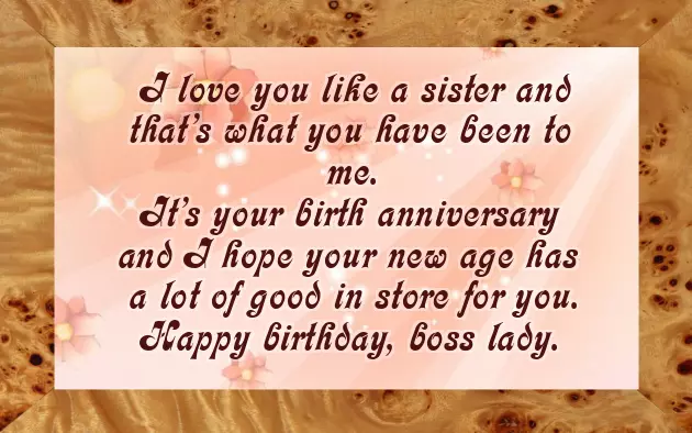 Happy Birthday Wishes For A Friend Like Sister