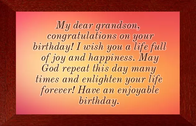 Happy 1St Birthday To Grandson