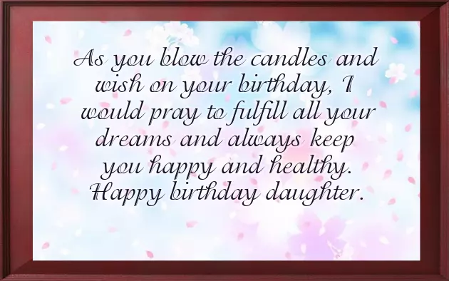 Happy Birthday To Lovely Daughter