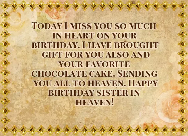 Happy Birthday To My Sister In Heaven Poems