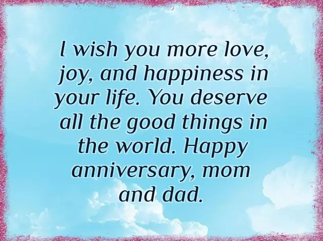Happy Anniversary Wishes To Parents From Daughter