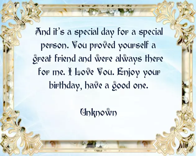 Happy Bday Greetings To A Friend