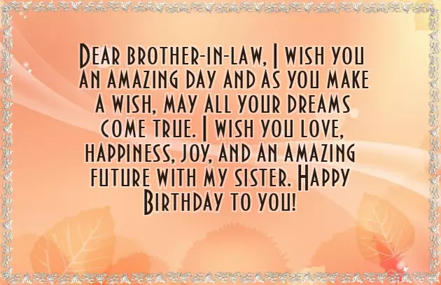 Birthday Greeting For Brother In Law
