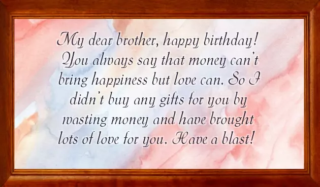 Birthday Wishes By Sister To Brother