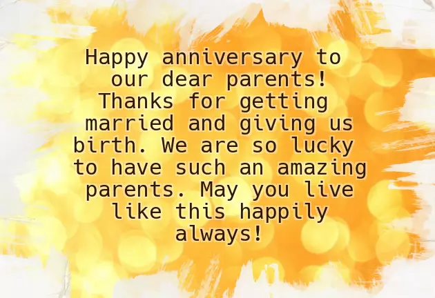 Happy Anniversary Day Mom Dad