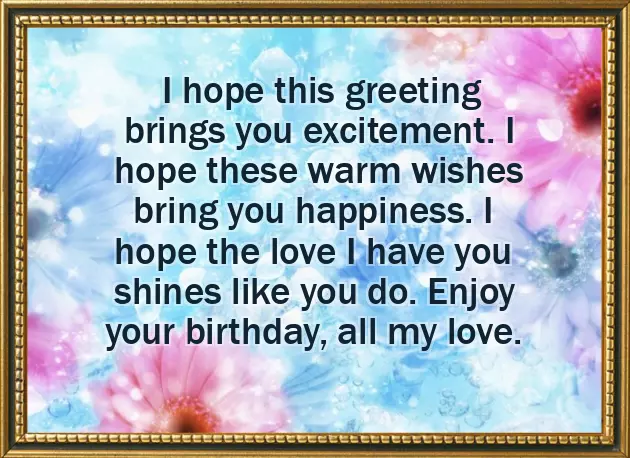 Happy Birthday My Love Wishes