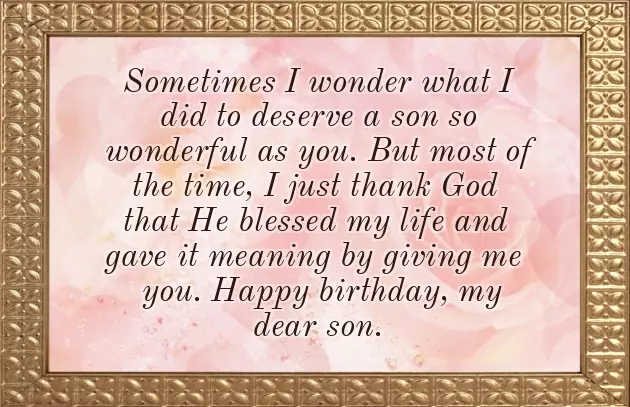Happy Birthday From Mother To Son