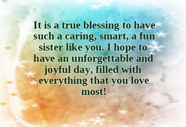 Birthday Wishes Cute Sister