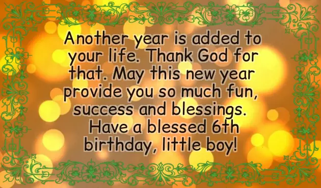 Birthday Wishes For 6 Year Old Nephew