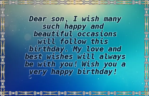 Congratulations On Birthday Of Son