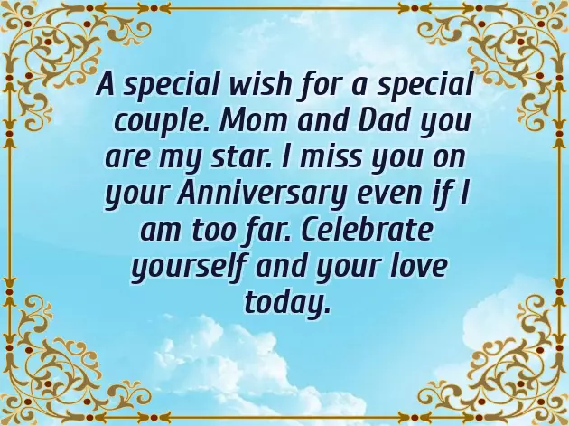 Wish Mom Dad Happy Anniversary