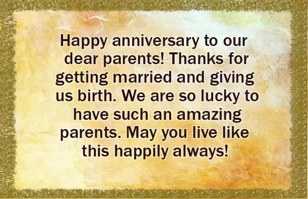 Daughter Wishes For Parents Anniversary
