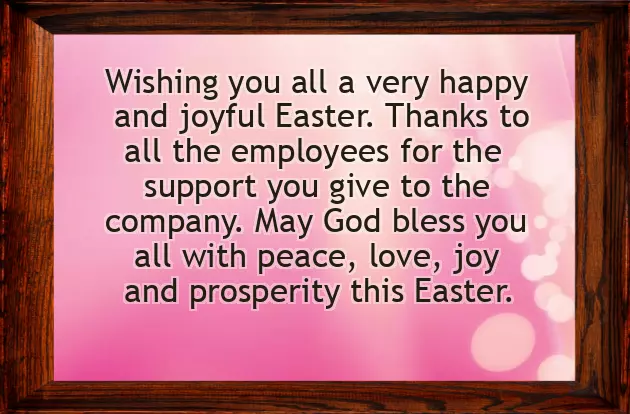 Easter Wishes From Company