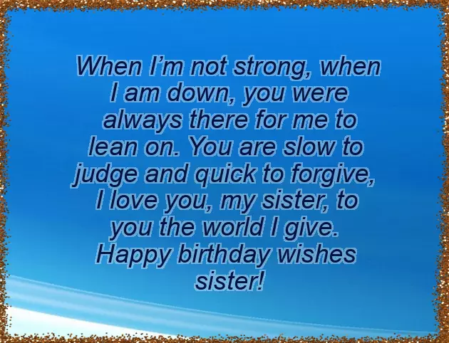 Happy Birthday Sister Wish You All Best