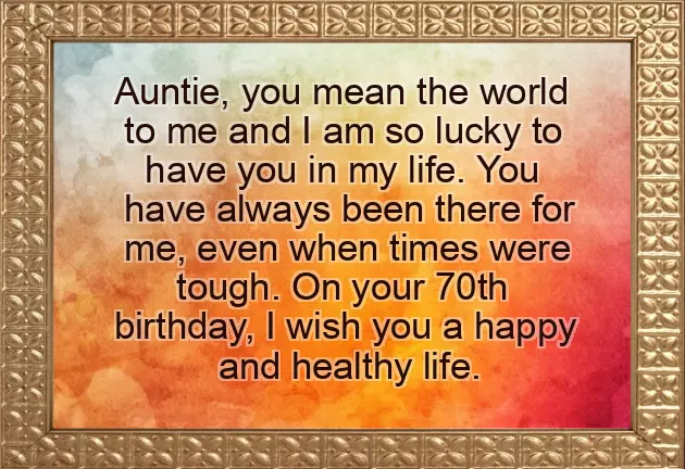 Happy 70Th Birthday Auntie