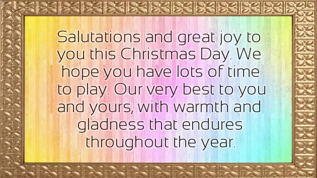 Warm Christmas Message