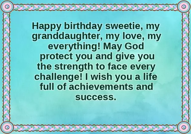 7Th Birthday Wishes For Granddaughter