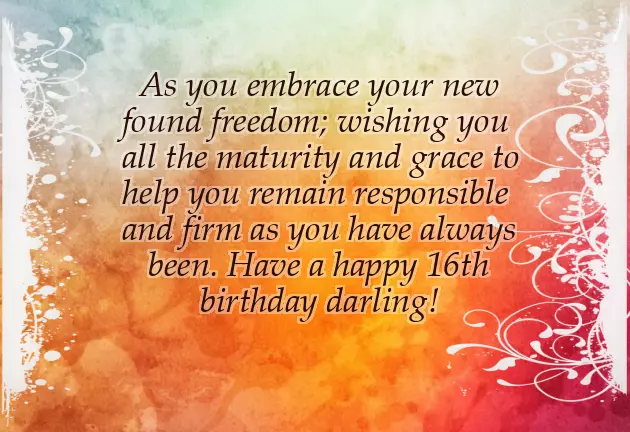 Daughter 16Th Birthday Wishes