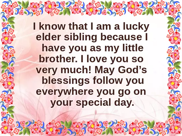 Birthday Msg For Little Brother