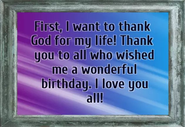 Thank You Words For Birthday