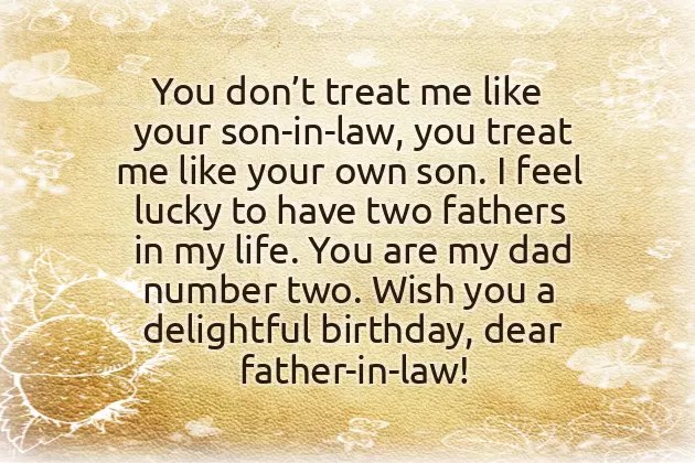 Father In Law Birthday Wishes Quotes