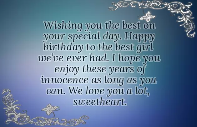Birthday Thoughts For Baby Girl