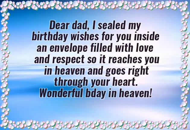 Birthday Wishes For Passed Away Dad