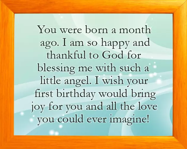 One Month Old Baby Wishes One Month Old Baby Wishes
