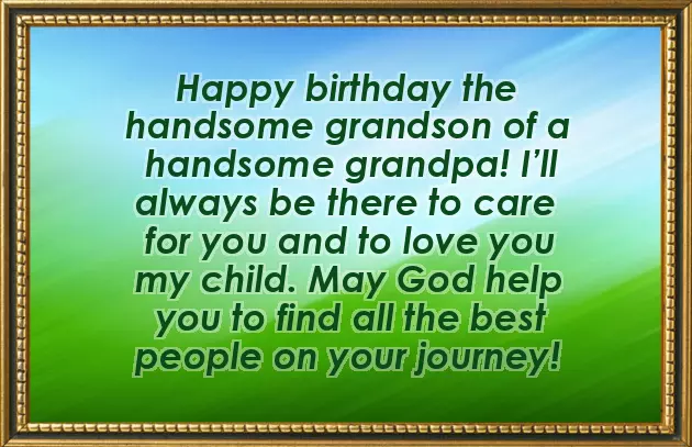 Wishes To Grandson On His Birthday