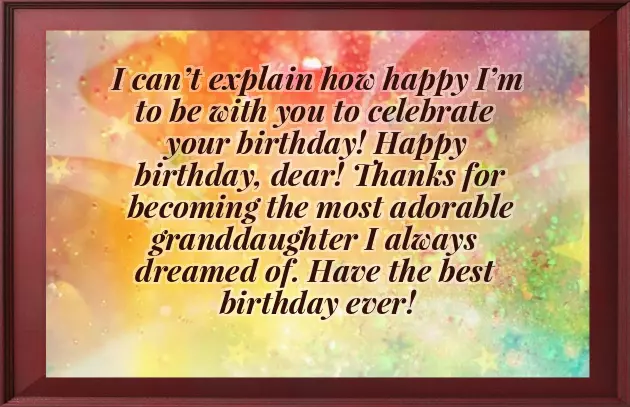 Happy Birthday Granddaughter Quotes