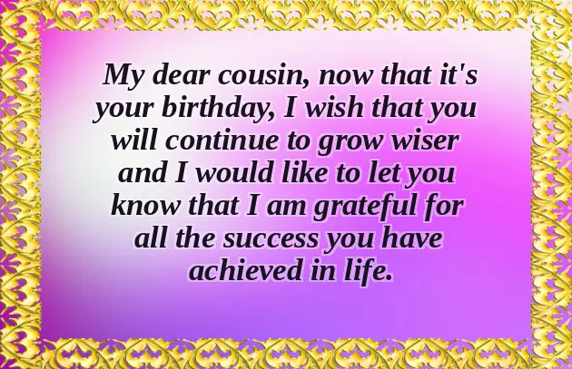 Birthday Greetings For Cousin Brother