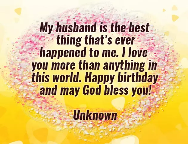 Birthday Verse For My Husband