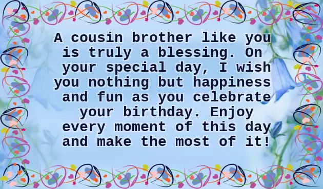 Birthday Wishes For Cousin Brother