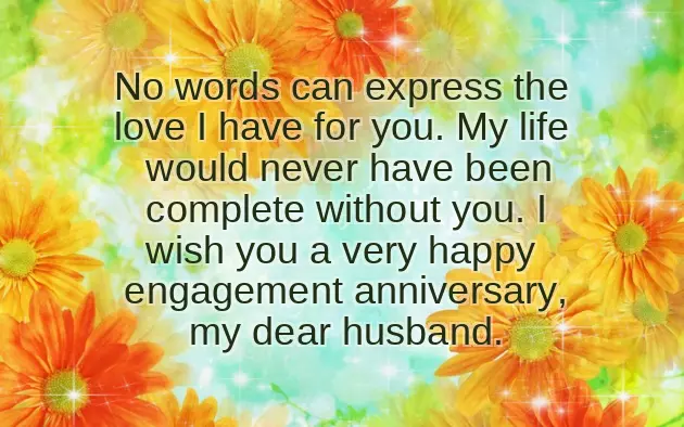 Happy Engagement Anniversary Hubby