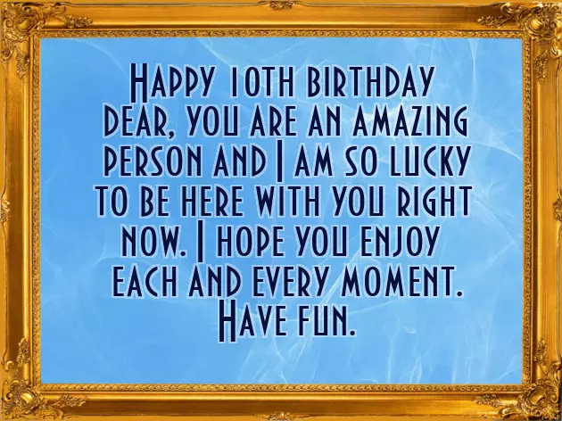 Birthday Wishes 10 Year Girl