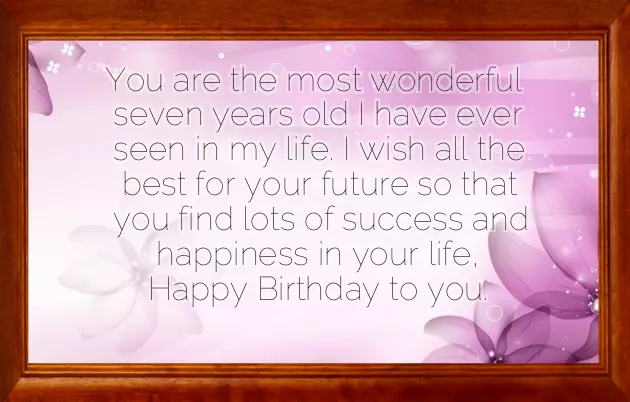 Birthday Wishes To 7 Years Old Girl