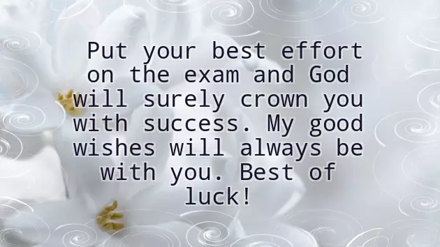 Best Of Luck Message For Exam