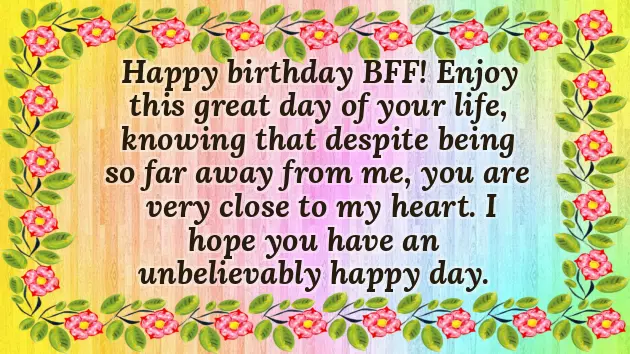 Happy Birthday Bff Wishes Happy Birthday Bff Wishes