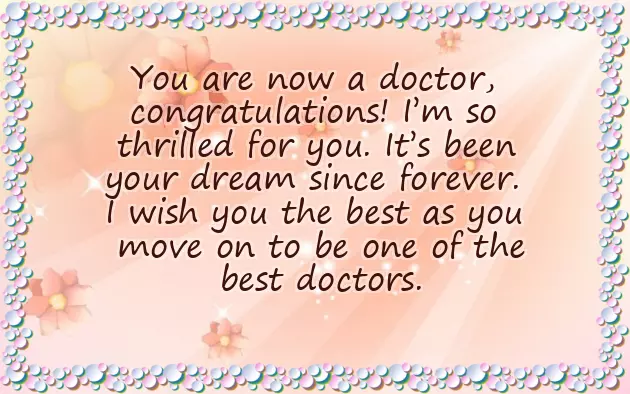 Congratulations Message On Becoming A Medical Doctor