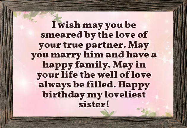 Dear Sister Happy Birthday