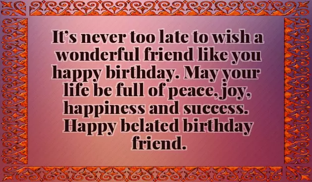 Belated Happy Birthday