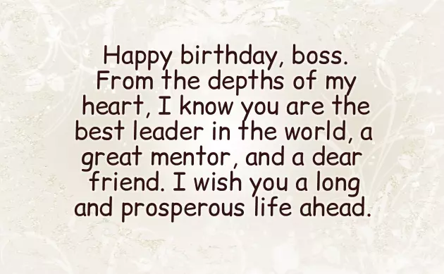 Best Wishes For Boss