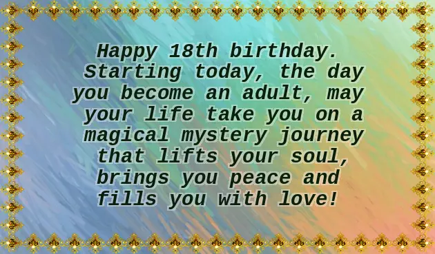 Birthday Wishes For Granddaughter Turning 18
