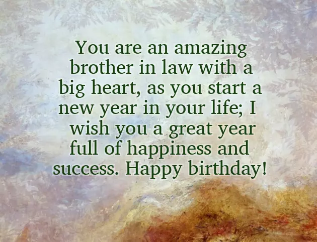 Birthday Greeting For Brother In Law