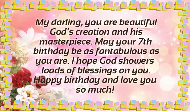 Birthday Greetings 7 Years Old Girl Birthday Greetings 7 Years Old Girl