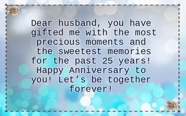 Silver Wedding Anniversary Quotes